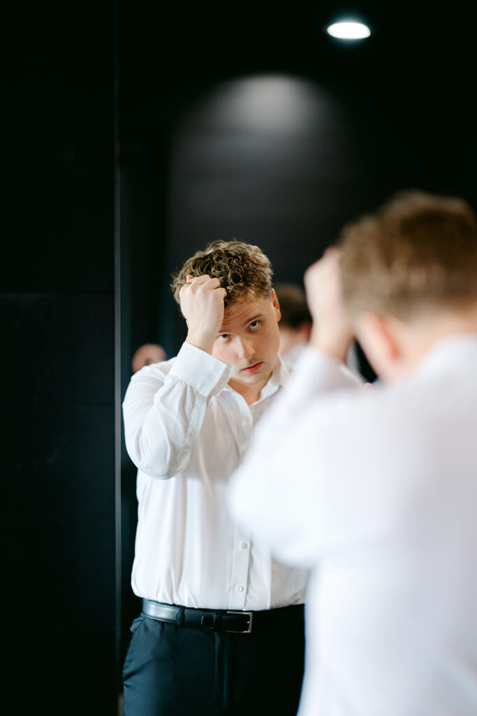 Bride getting ready at The Farmhouse Events in Texas
