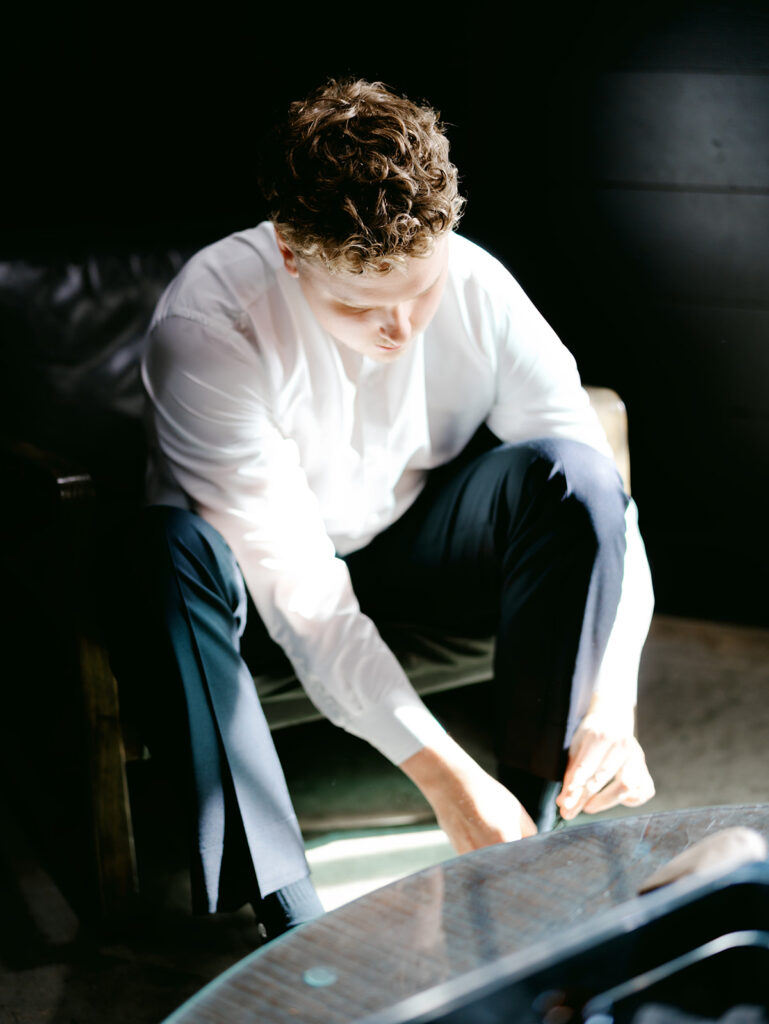Bride getting ready at The Farmhouse Events in Texas
