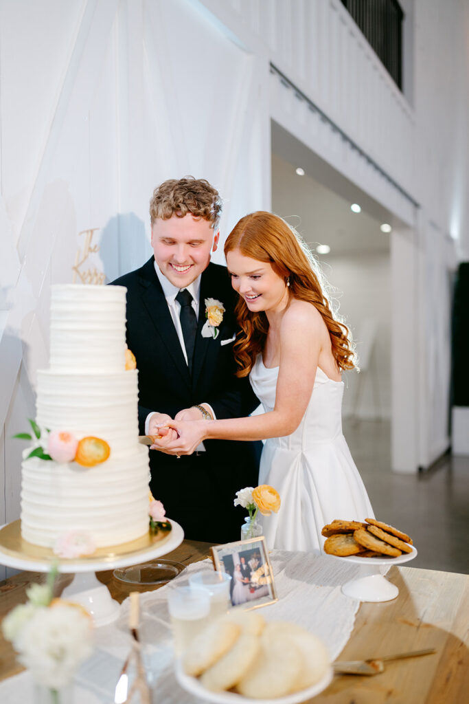 Texas farmhouse wedding reception with dancing