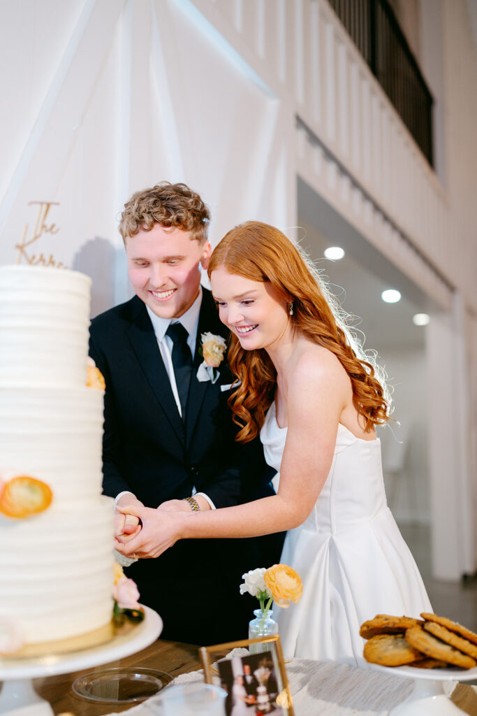 Texas farmhouse wedding reception with dancing