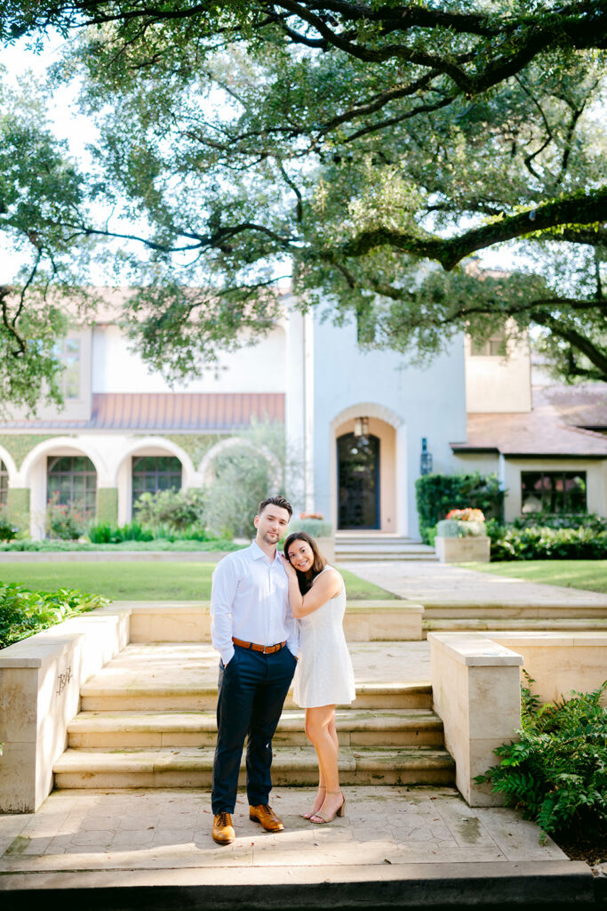 Coordinated outfits for engagement photos