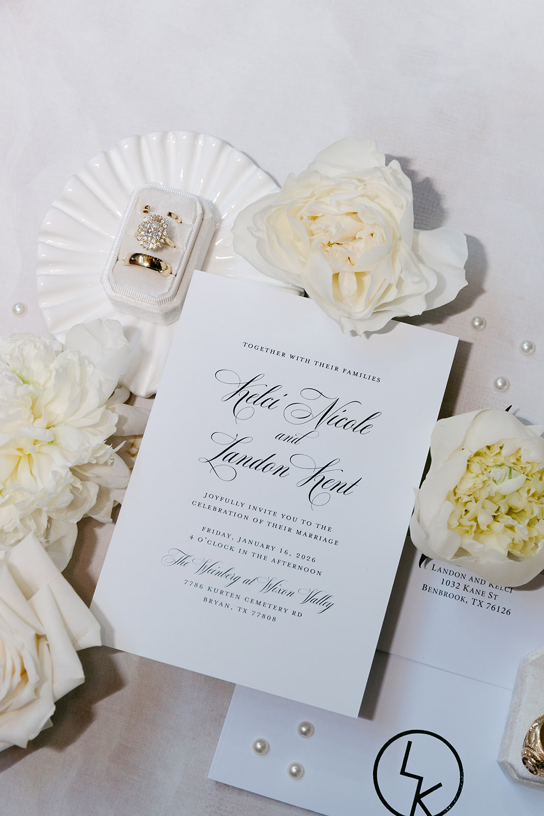 Invitations for the wedding at Weinberg at Wixon Valley