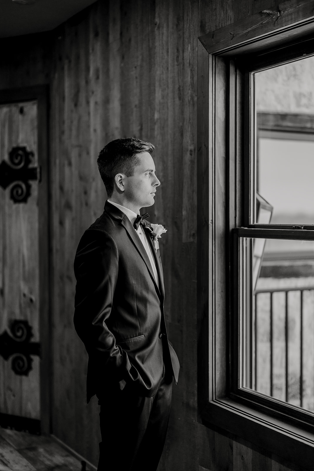 Groom at Weinberg at Wixon Valley wedding