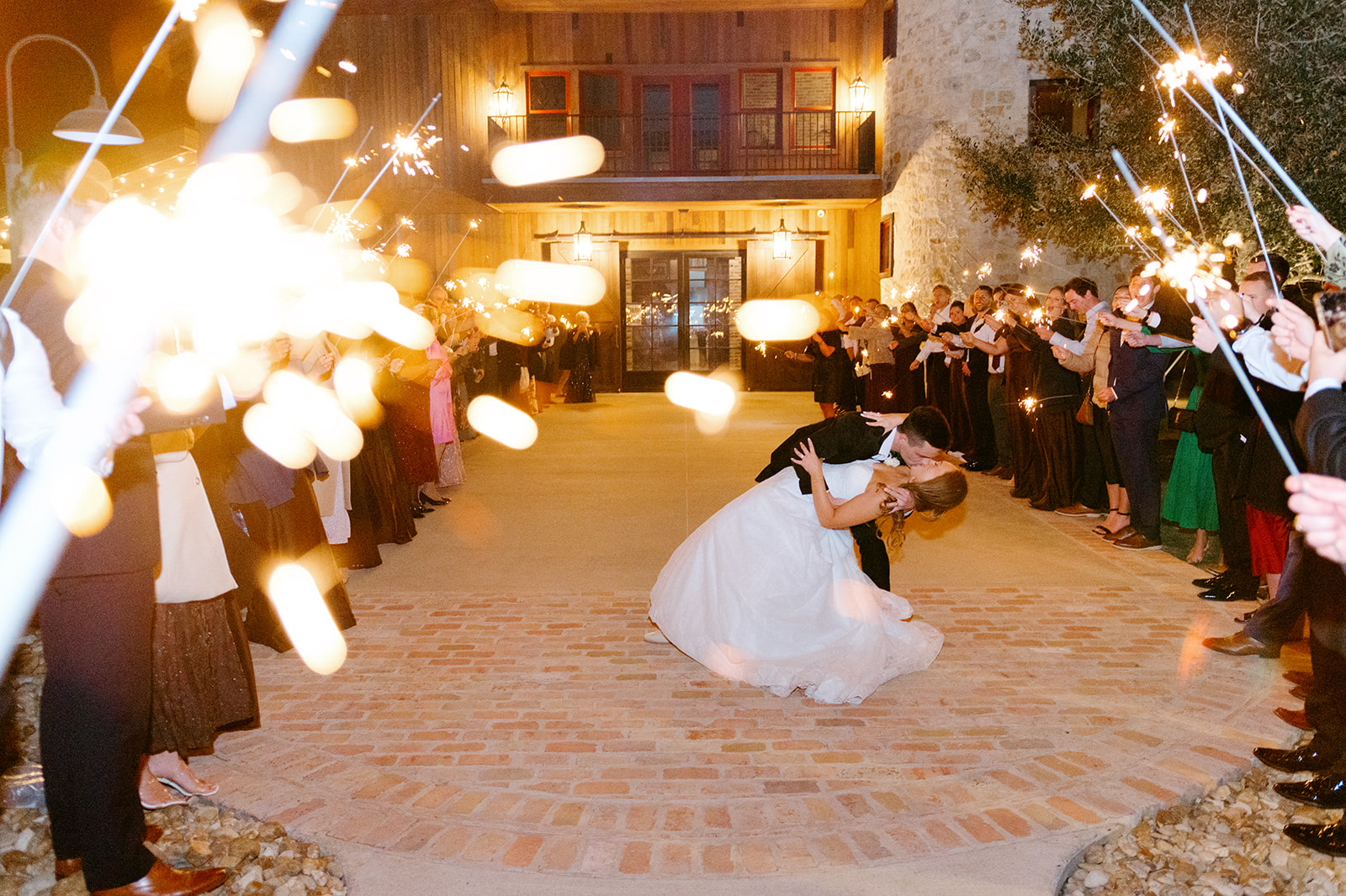 Bride and groom make grand exit from the Weinberg at Wixon Valley wedding