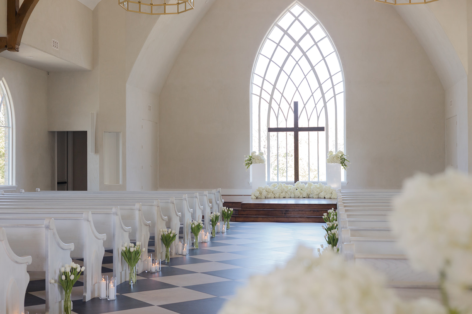 Indoor wedding ceremony at The Weinberg at Wixon Valley