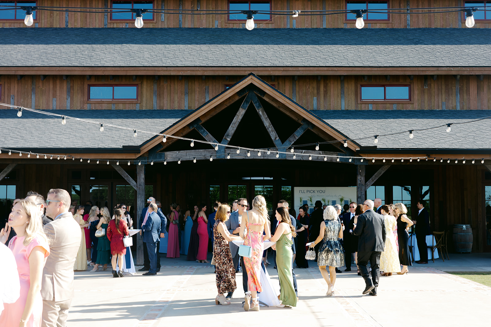 Gusts enjoy cocktail hour at The Weinberg at Wixon Valley wedding