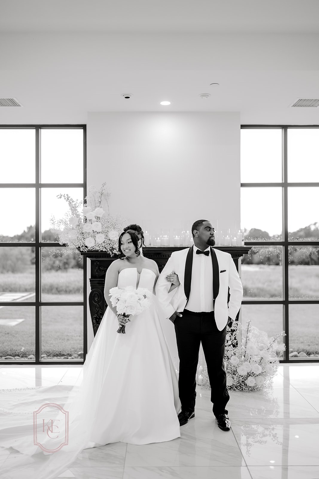 Bride and groom at their wedding at The Homestead