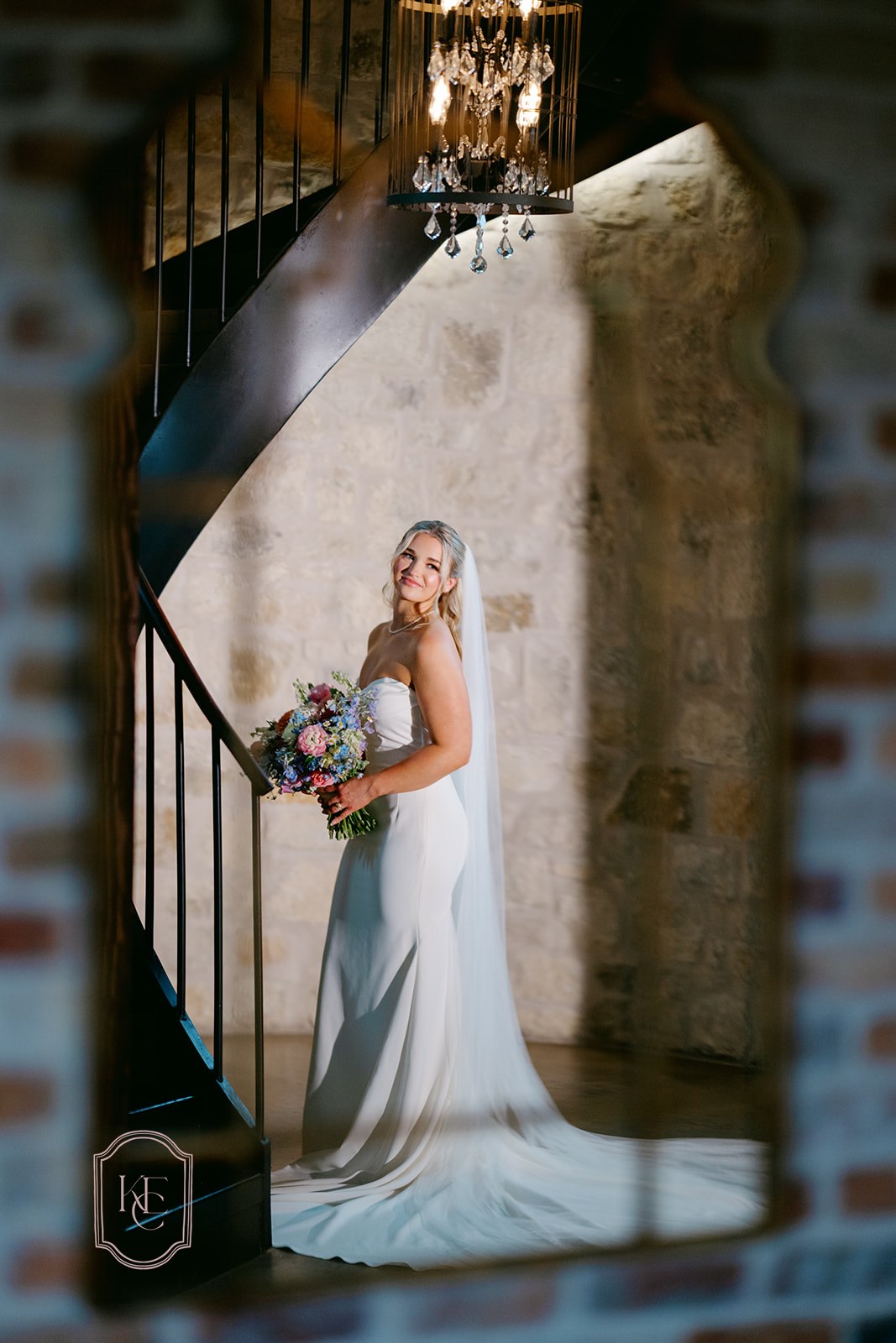 Bride in the sunlight at her bridal portraits at the Weinberg at Wixon Valley