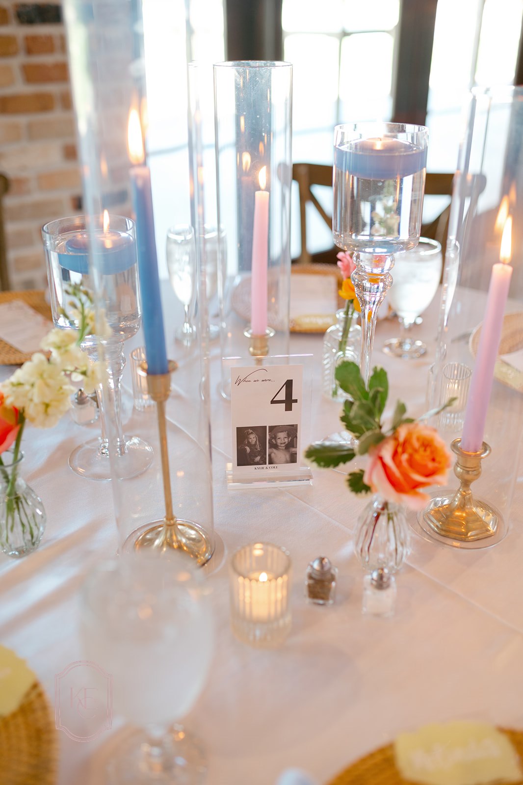 Colorful wedding reception decor