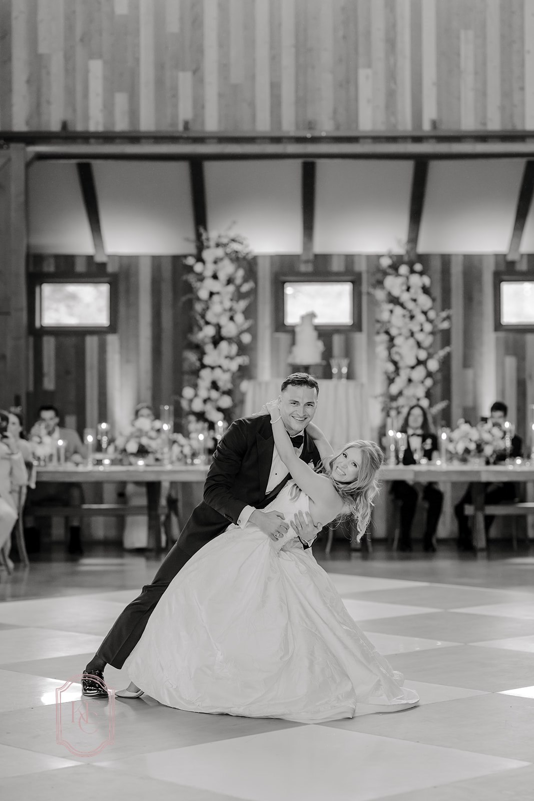 Couple has first dance at their Texas wedding reception